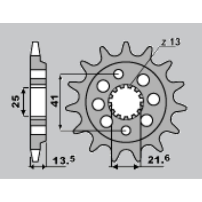 JR front sprocket 2099 14 (130714JT) HONDA XR 650R '00-'08 (JTF1307.14)