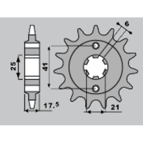 JR front sprocket 284 15 HONDA XBR 500 '87-'91 (pitch 525)