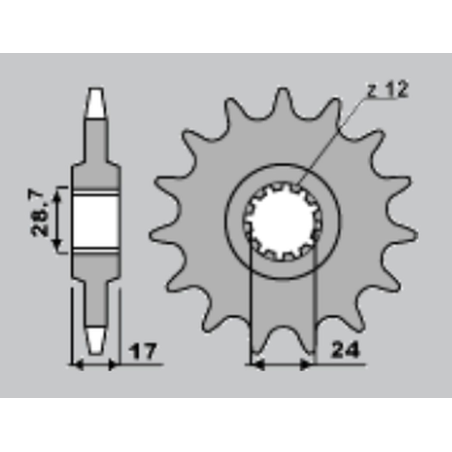 JR front sprocket 295 14 HONDA CBR 600F '87-'96 (JTF295.14)