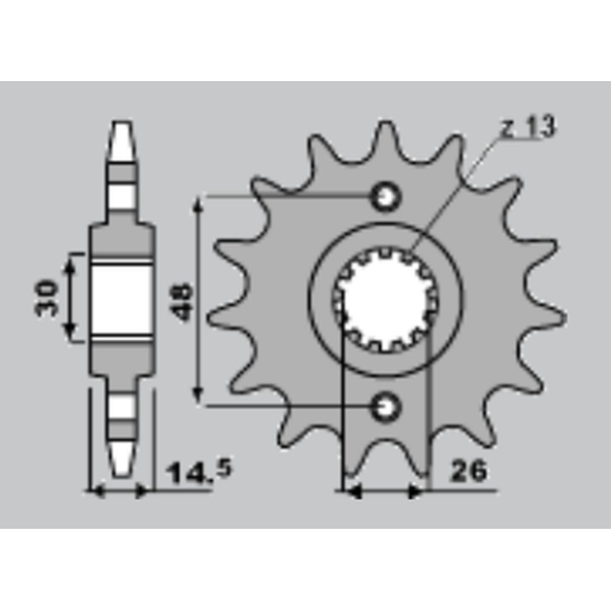 JR front sprocket 339 14 HONDA VFR 800/CBR 1100 XX (JTF339.14)