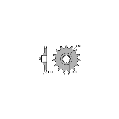 PBR front sprocket 4101 15 18NC (pitch 428)