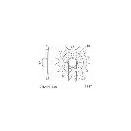 CHT front sprocket 2117 13 (4254062136) TO SAMO CO 430