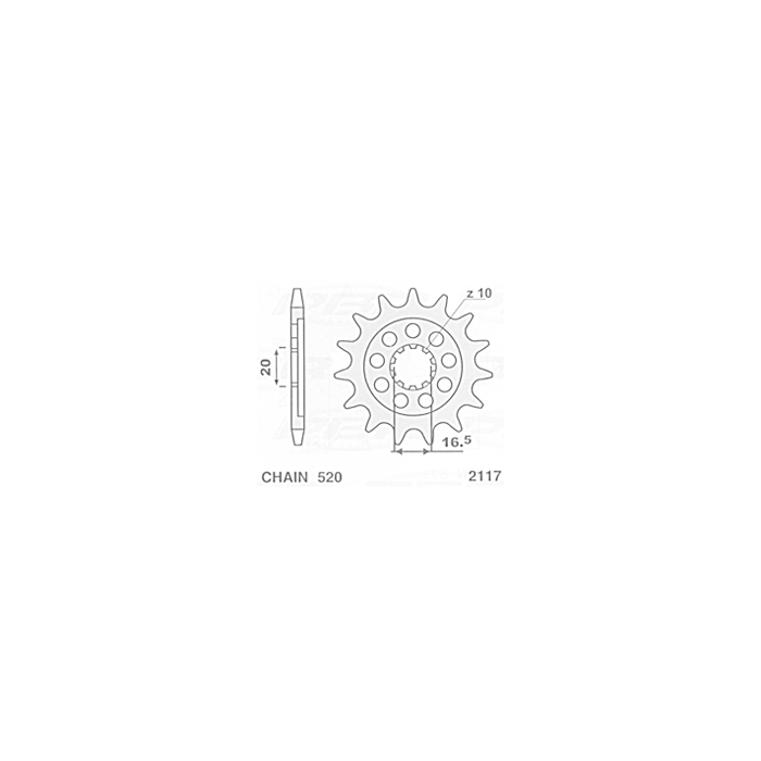 CHT front sprocket 2117 13 (4254062136) TO SAMO CO 430