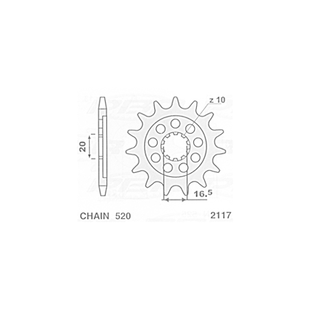 CHT front sprocket 2117 13 (4254062136) TO SAMO CO 430