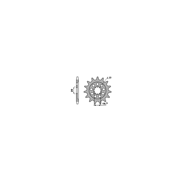 PBR front sprocket 2117 12 18NC (pitch 520)