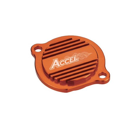 ACCEL oil filter cover KTM SXF/EXCF 400/450/520/525 '99-'07, SXF/EXCF 250 '06-'12 color orange