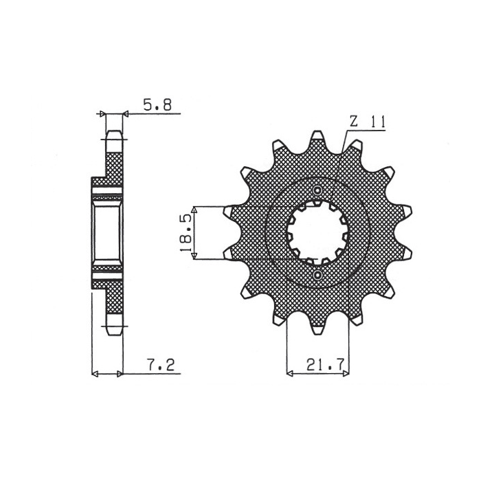 SUNSTAR front sprocket 2067 14 HONDA CRF 250L '13-'15 (JTF1321.14) (pitch 520) (206714JT)