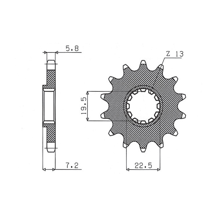 SUNSTAR front sprocket 434 16 SUZUKI GN 400 '80-'82, DR 400 '80-'83 (JTF434.16)* (pitch 520) (43416JT)