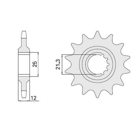 CHT front sprocket 823 13 (A4250823130) HUSQVARNA / HUSABERG (82313JT) (pitch 520)