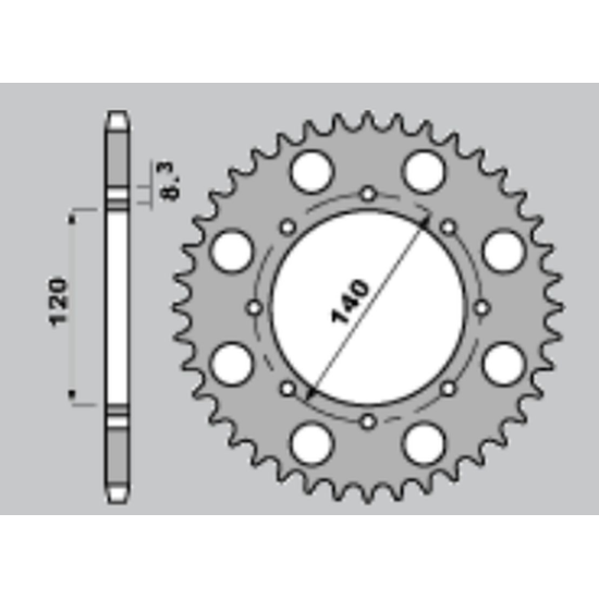 JR front sprocket 511 15 KAWASAKI KLR 650/ KLX 650 (51115JT) (JTF511.15)