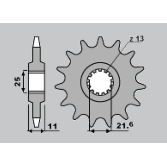 JR front sprocket 580 17 YAMAHA FZR 1000/ FZ6/ R6 (JTF580.17)