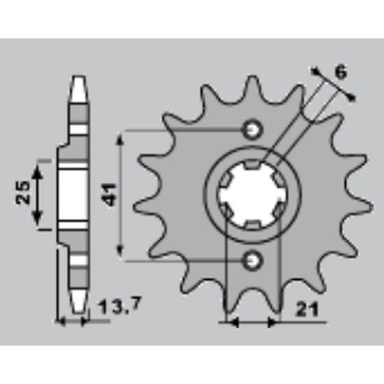 CHT front sprocket 268 15 HONDA VF 500F 84-87 (JTF286.15)