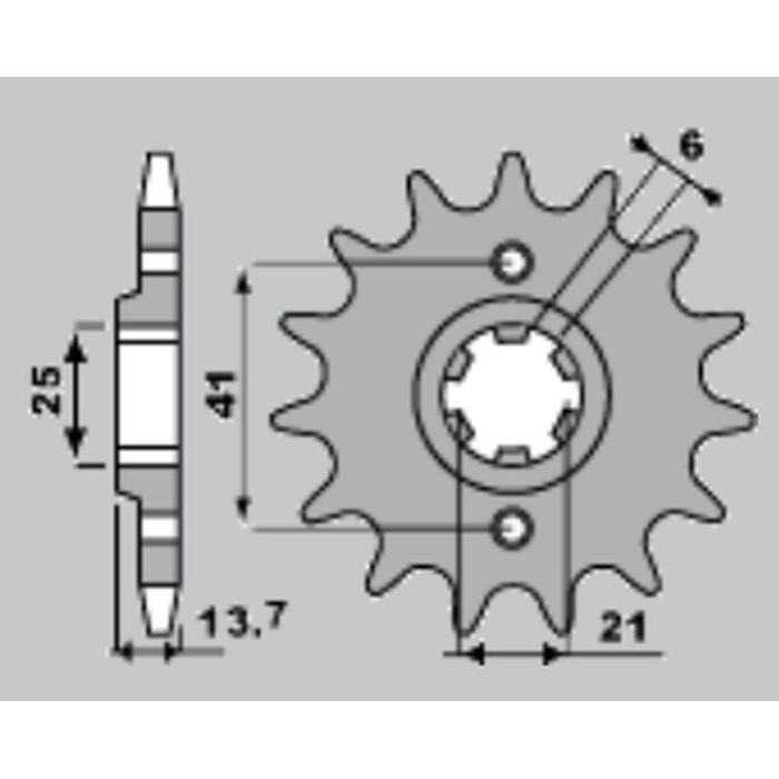 CHT front sprocket 268 15 HONDA VF 500F 84-87 (JTF286.15)