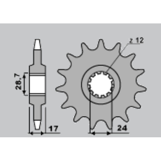 CHT front sprocket 2073 15 HONDA CB 600 HORNET '98-'06, CBF 600 '04-'07 (JTF1371.15)