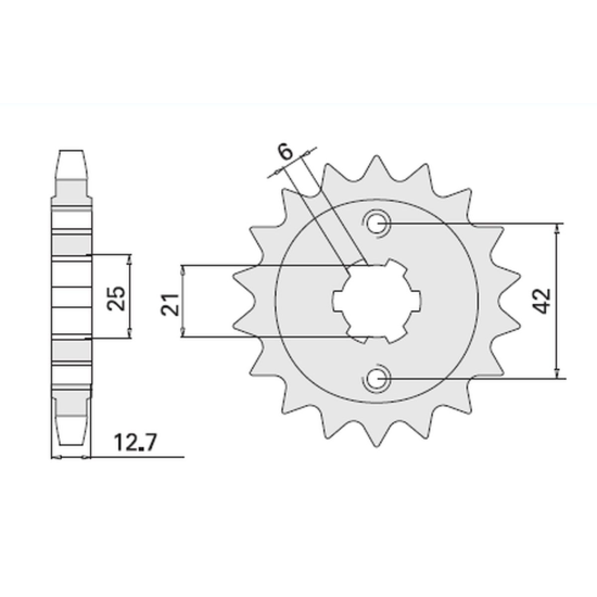 CHT front sprocket 288 17 HONDA CB550F/K 75-80