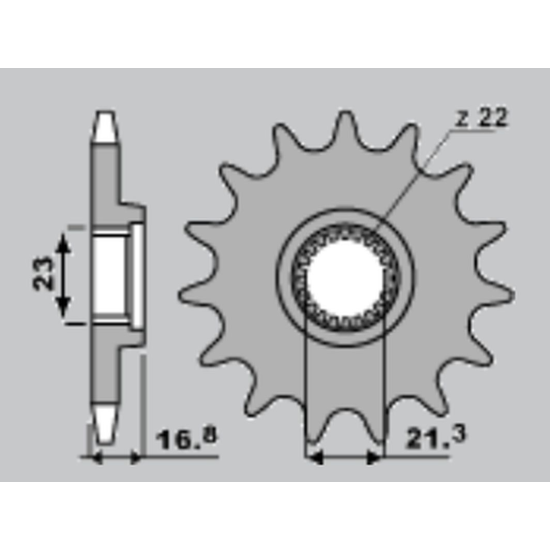 CHT front sprocket 443 16 YAMAHA XJ 600 DIVERSION '92-'05