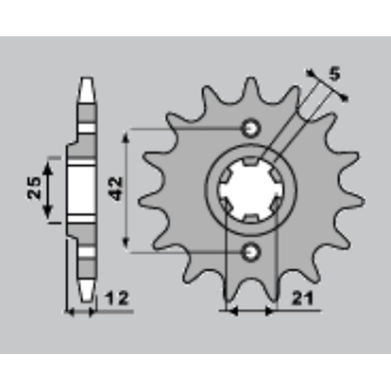 CHT front sprocket 571 16 YAMAHA XJ 600 84-91 (571-16) (JTF571.16)