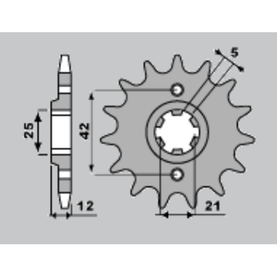 CHT front sprocket 571 17 YAMAHA XJ 600 84-91 (571-17) (JTF571.17)