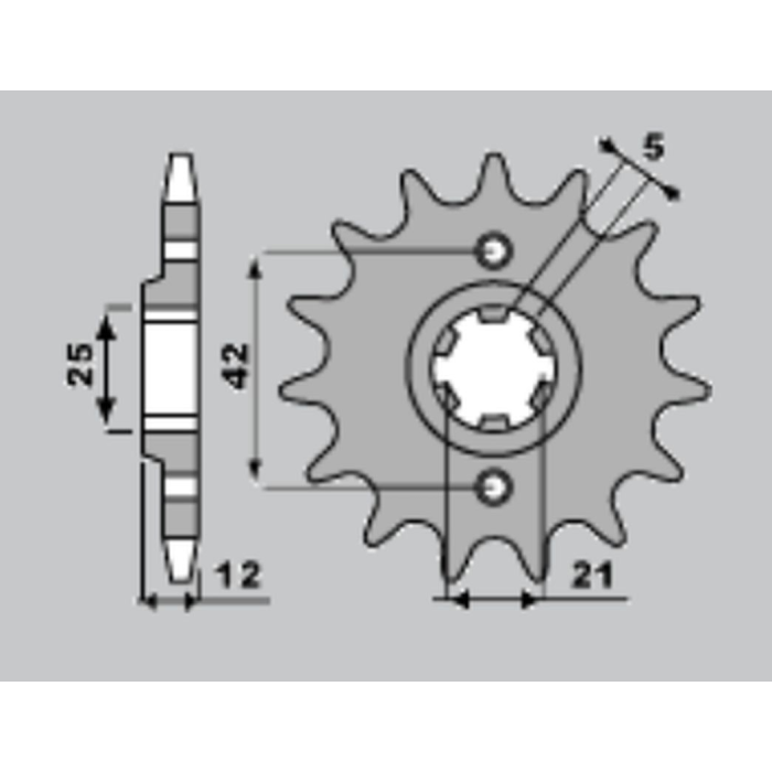 CHT front sprocket 571 17 YAMAHA XJ 600 84-91 (571-17) (JTF571.17)