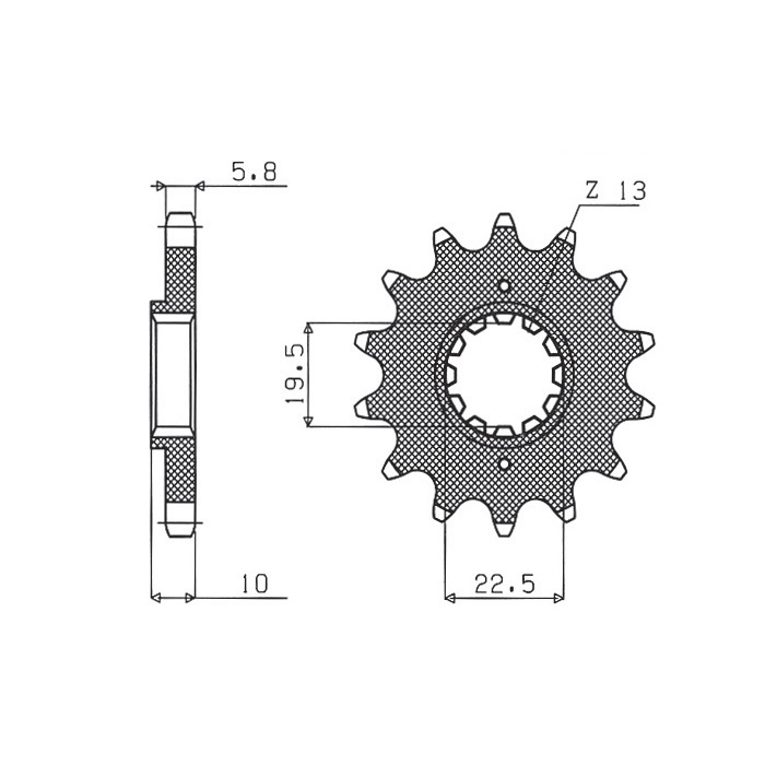 SUNSTAR front sprocket 435 14 SUZUKI DRZ 400, DR 350, RM 250 (JTF432.14) (pitch 520) (43514JT)