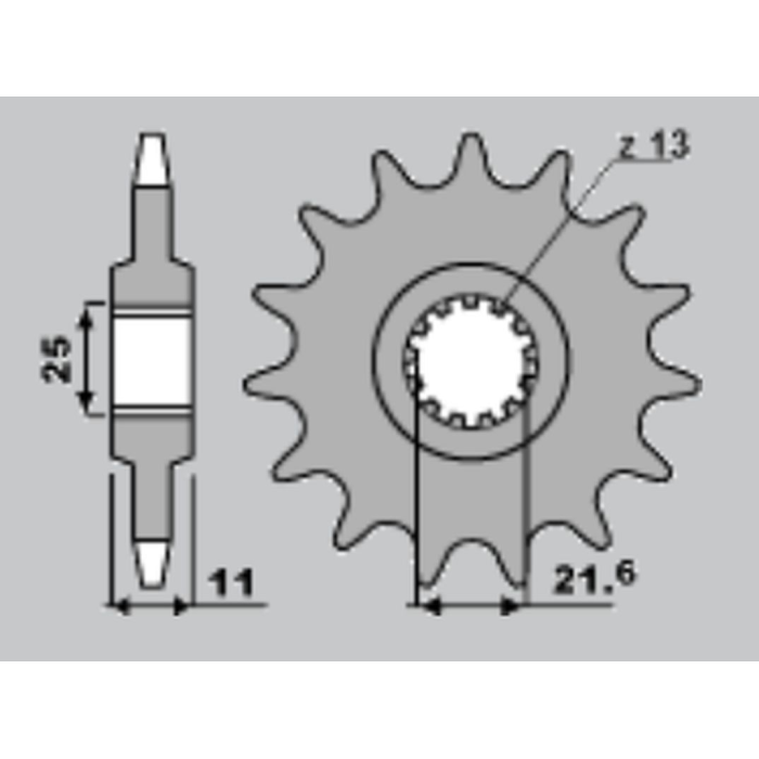 CHT front sprocket 580 17 (A4250580170) YAMAHA FZ6 '04-'10, R6 '99-'14 (pitch 530)