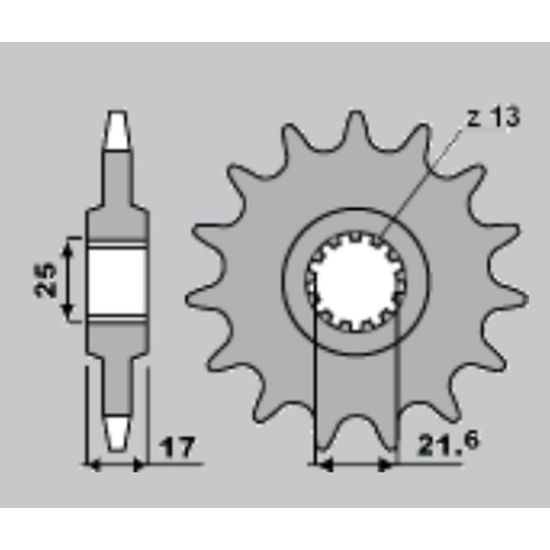 CHT front sprocket 2041 15 HONDA CB 500 '94-'03, CBF 500 '04-'08