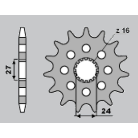 CHT priekinė žvaigždė 2190 18 SUZUKI B-KING 1340 '08-'12, GSXR 1000 1300