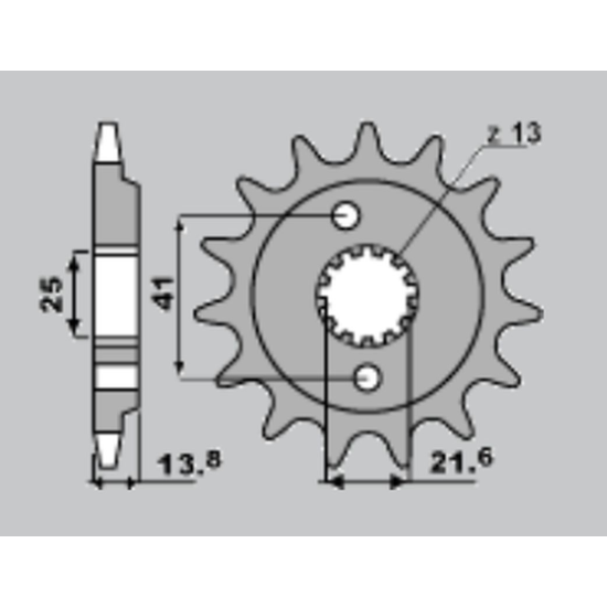 CHT front sprocket 346 15 HONDA XL 600/650/700V '89-'12 (JTF296.15)