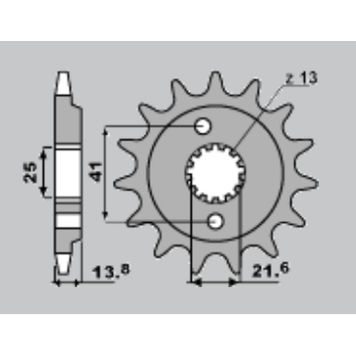 CHT front sprocket 346 15 HONDA XL 600/650/700V '89-'12 (JTF296.15)