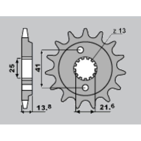 CHT priekinė žvaigždė 346 15 HONDA XL 600/650/700V '89-'12 (JTF296.15)