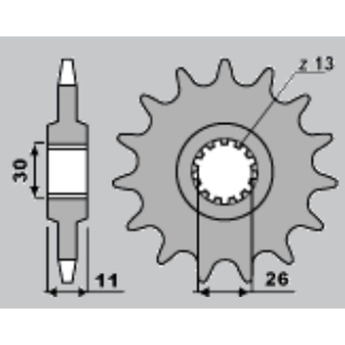 JR priekinė žvaigždė 579 17 YAMAHA R1/ FJ 1200/ XJR (57917JT)