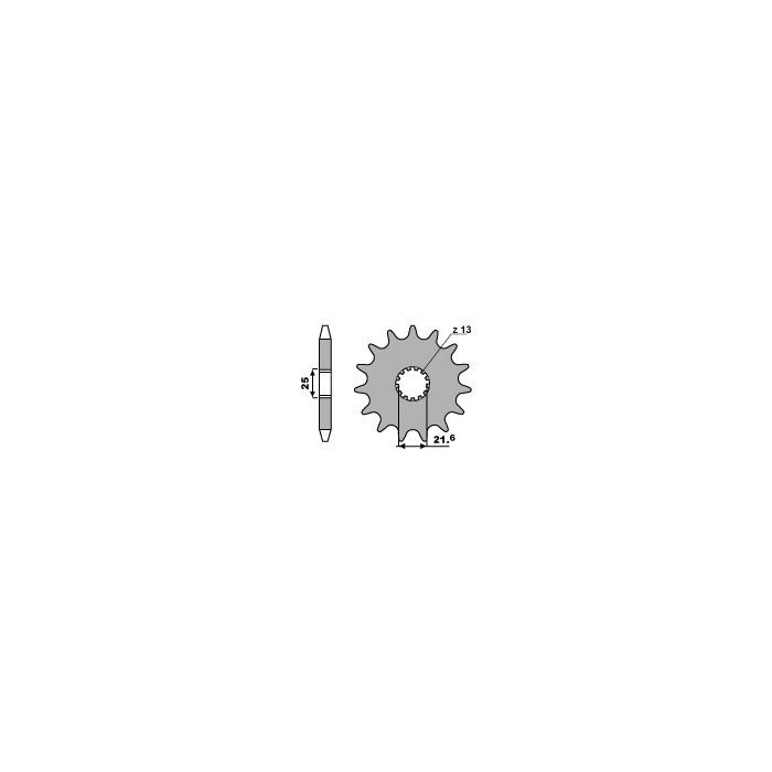 PBR front sprocket 518 13 18NC KAWASAKI Z 650 /750 79-83 (chain 630)