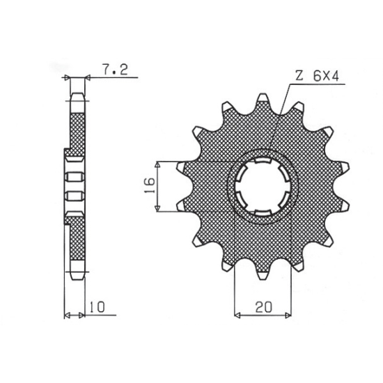 SUNSTAR front sprocket 799 15 SUZUKI GZ 125 '98-'11, GN 125, VL 125 INTRUDER (JTF410.15) (pitch 428) (79915JT)