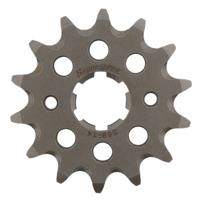SUPERSPROX front sprocket 569 14 SELF-CLEANING KAWASAKI KX 250 '87-'98, YAMAHA YZ 250 '77-'98 (JTF569.14) (pitch 520)