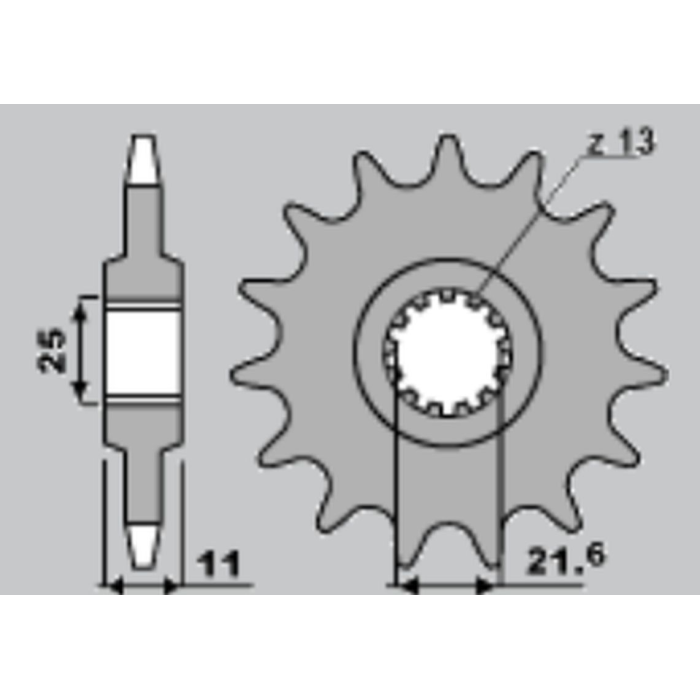 CHT front sprocket 2142 16 YAMAHA R6 '06-'14 (525)