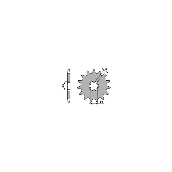 PBR front sprocket 567 15 18NC YAMAHA XS 250SE (pitch 530)