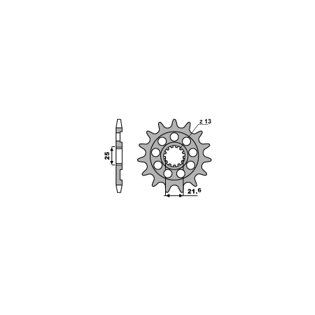 PBR front sprocket 2141 13 18NC KAWASAKI KXF 450 '06-'13 (pitch 520)