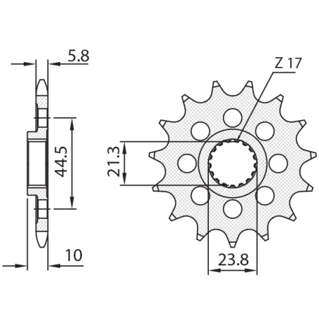 SUNSTAR front sprocket 2133 13 SUZUKI RMZ 450 '08-'12 (JTF1441.13) (pitch 520) (213313JT)