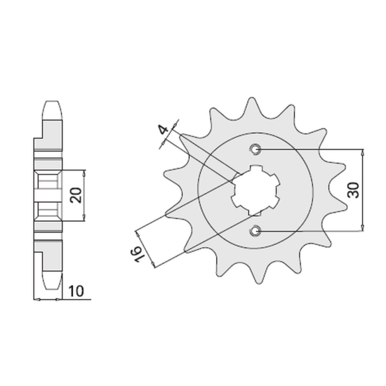 CHT front sprocket 720 12 CAGIVA MITO 125 (711-12)