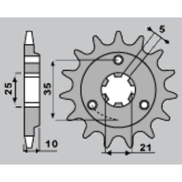 JR front sprocket 2069 13 SUZUKI DR 650 SE '96-'06, XF 650