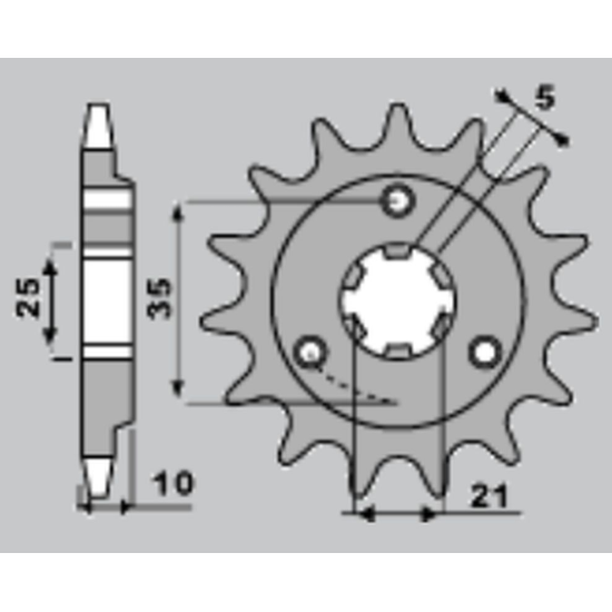 JR front sprocket 2069 15 SUZUKI DR 650 SE '96-'06, XF 650 (JTF1448.15)