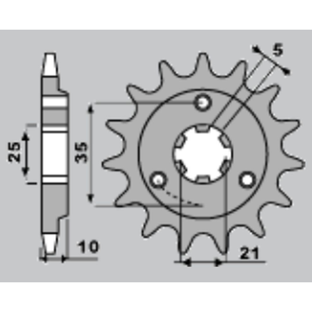 JR front sprocket 2069 15 SUZUKI DR 650 SE '96-'06, XF 650 (JTF1448.15)