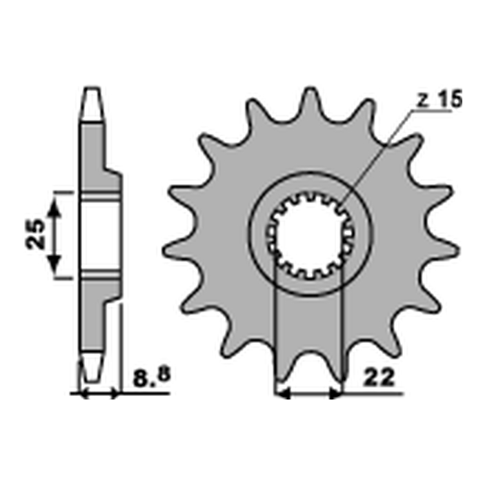 PBR front sprocket 1248 14 KTM SX/EXC '91-'19 (JTF1901.14) (pitch 520) (124814JT)