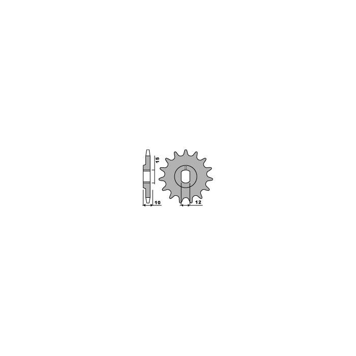 PBR front sprocket 146 12 18NC (chain 415)
