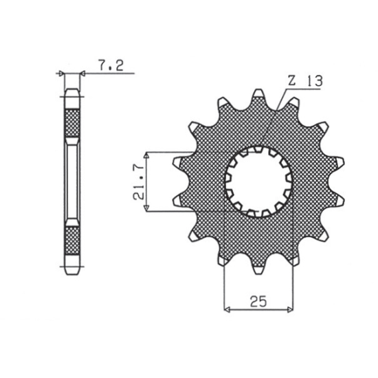 SUNSTAR front sprocket 564 16 SUZUKI GSR 600/GSXR 600 (JTF520.16) (pitch 525) (56416JT)