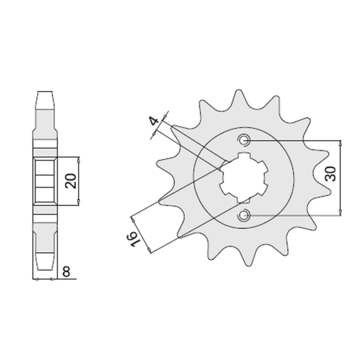 CHT front sprocket 718 13 HUSQVARNA 125 '89-'94 (JTF718.13) (718-13)