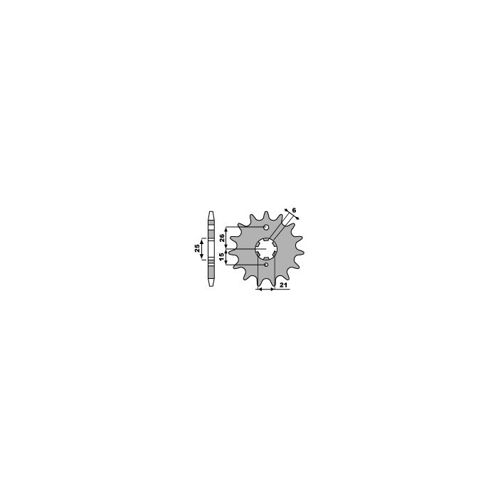 PBR front sprocket 509 15 18NC KZ 400/440 74-85 (JTF509.15) (pitch 530)