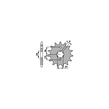 PBR front sprocket 509 15 18NC KZ 400/440 74-85 (JTF509.15) (pitch 530)