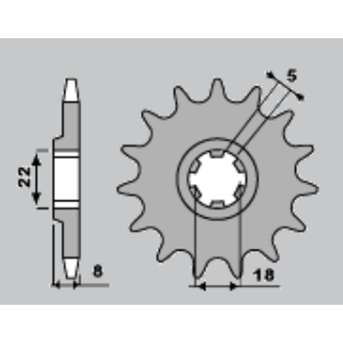 PBR front sprocket 431 13 SUZUKI PE 250 '78-'82, RM 250 '79-'81, RM 400 '78-'80 ( (JTF431.13) (pitch 520) (43113JT)