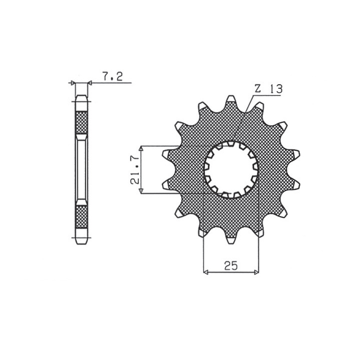 SUNSTAR front sprocket 564 14 SUZUKI DL 650/ GSF 650 /SV (JTF520.14) (pitch 525) (56414JT)